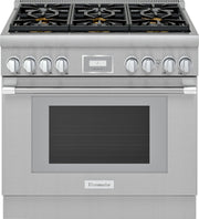 Thermador - Estufa Gama Profesional Gas Profundidad estándar Pro Harmony de 36'' Acero inoxidable image 0