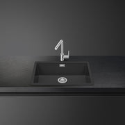 Smeg - Fregadero negro de un tazón Quadra image 0
