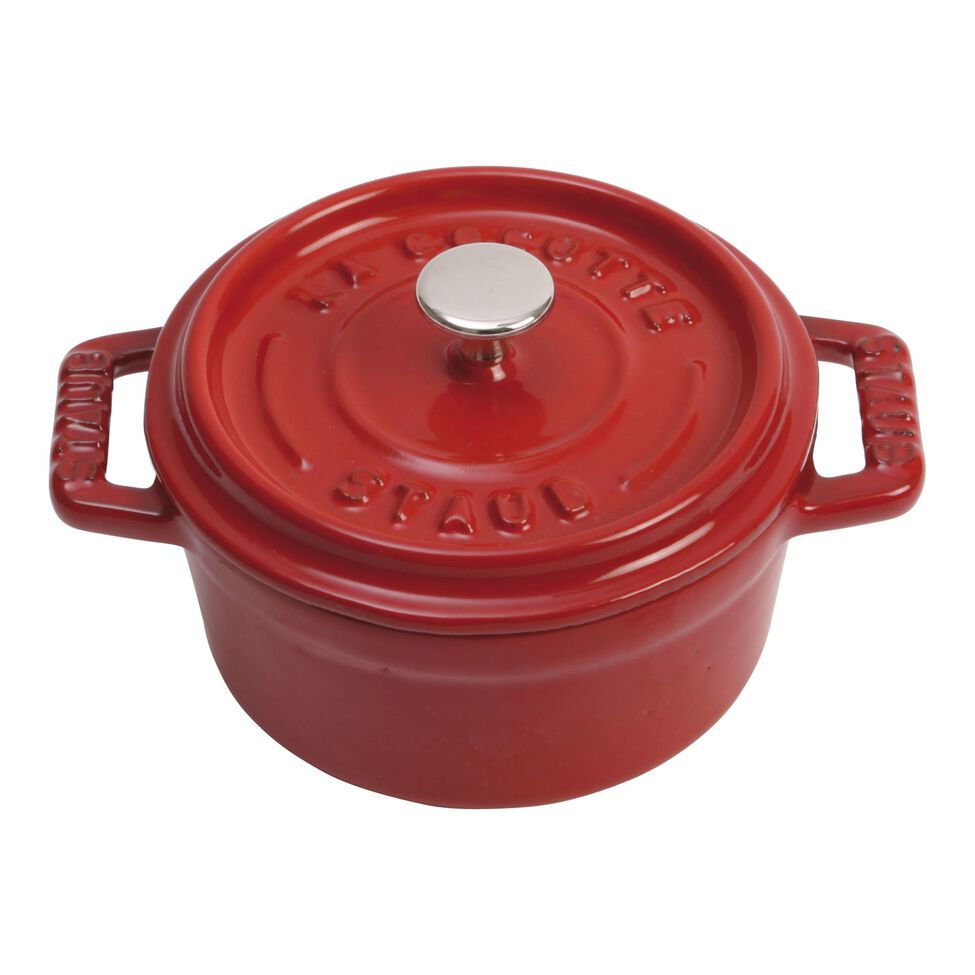 Staub La Cocotte 10 Cm Round Cast Iron Mini Cocotte Cherry, 0.25L / 0.27Qt image 0