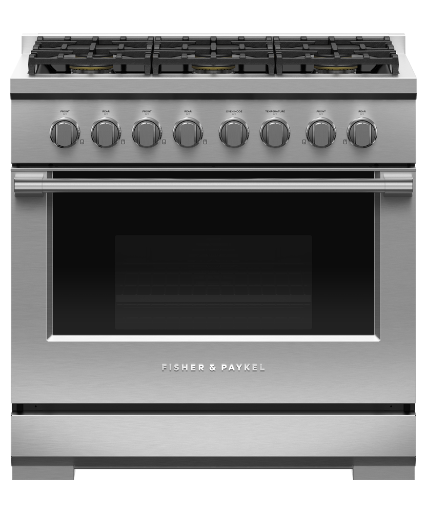 Fisher & Paykel - Estufa a gas, 36", 6 quemadores, GLP image 0