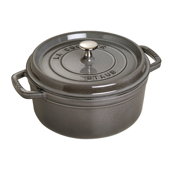 Staub La Cocotte 22 Cm Round Cast Iron Cocotte Graphite-Grey, 2.6L / 2.75Qt image 0