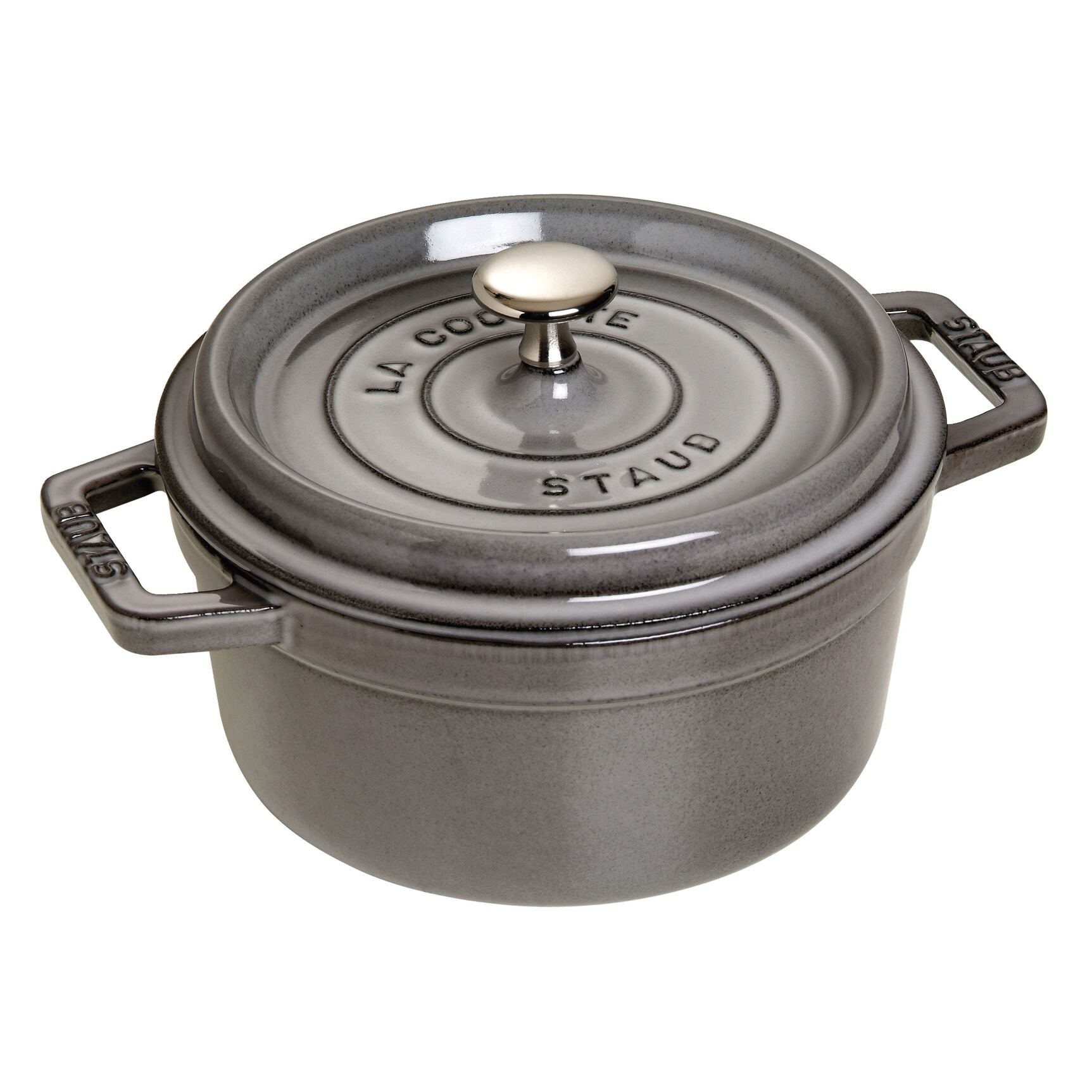 Staub La Cocotte 22 Cm Round Cast Iron Cocotte Graphite-Grey, 2.6L / 2.75Qt image 0