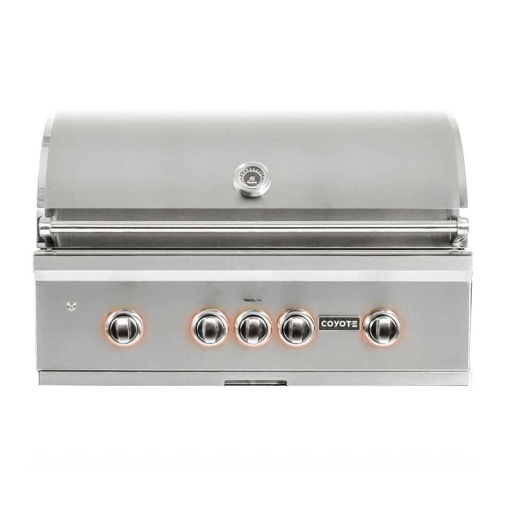 Parrilla Coyote S-Series de 36" para Empotrar; Área de cocción de 875 pulgadas cuadradas; Briquetas de cerámica; Luz Interior; Botones Iluminados; Rostizador image 0