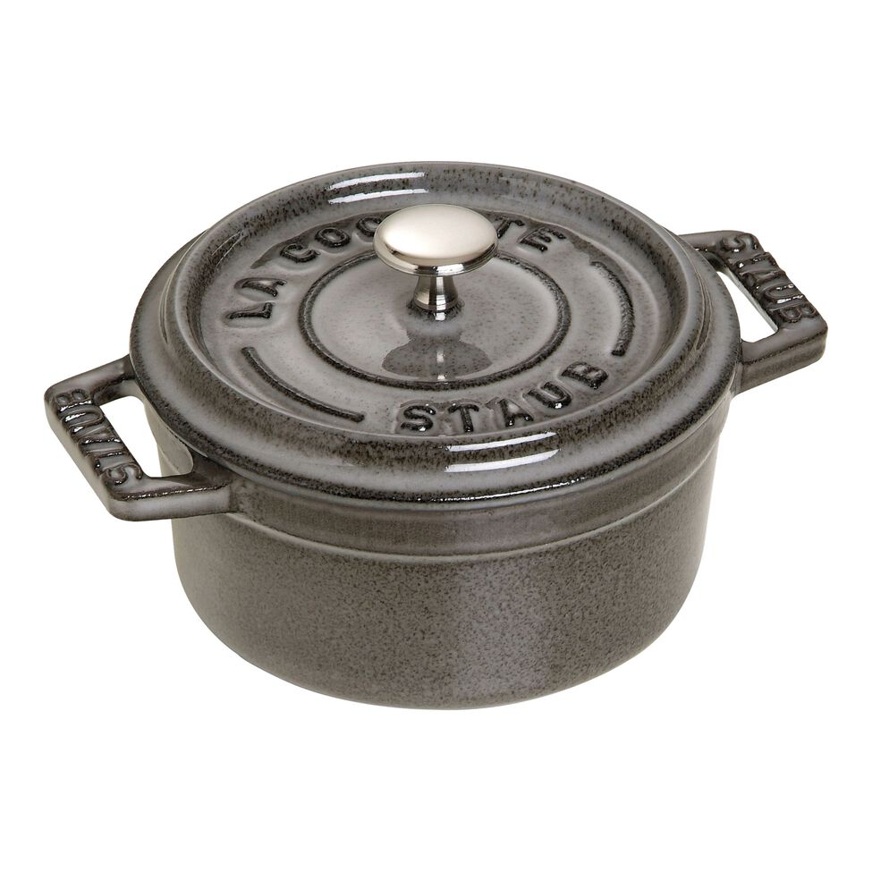 Staub La Cocotte 10 Cm Round Cast Iron Mini Cocotte Graphite-Grey, 0.25L / 0.27Qt image 0