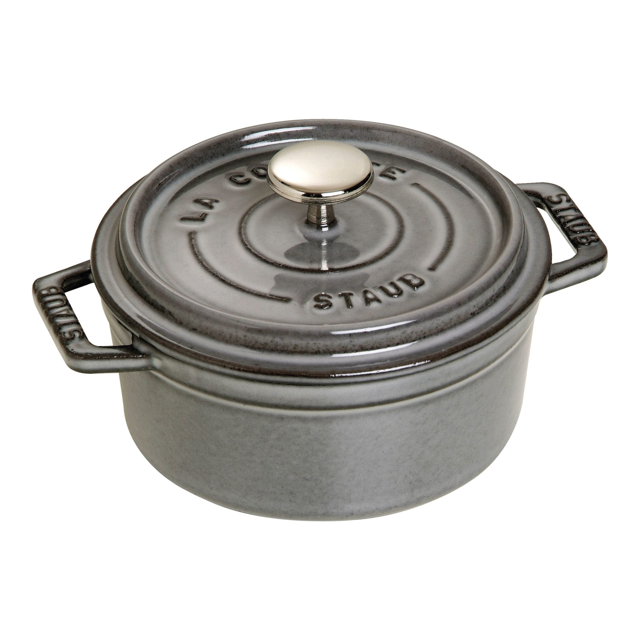 Staub La Cocotte 12 Cm Round Cast Iron Cocotte Graphite-Grey, 0.4L / 0.43Qt image 0