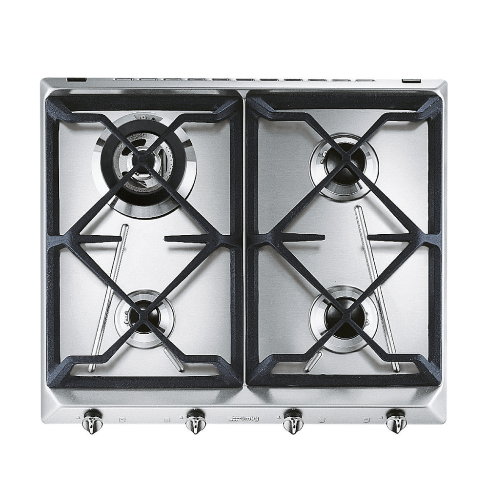 Estufa de Tope de 24" Smeg a Gas; Bellini Studio (220 V); 4 Hornillas - Acero image 0
