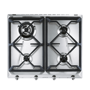 Estufa de Tope de 24" Smeg a Gas; Bellini Studio (220 V); 4 Hornillas - Acero image 0