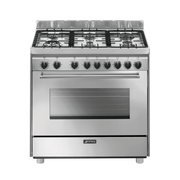 Estufa completa a Gas de 36" Smeg; 6 Hornillas; Serie Clásica; Acero image 0