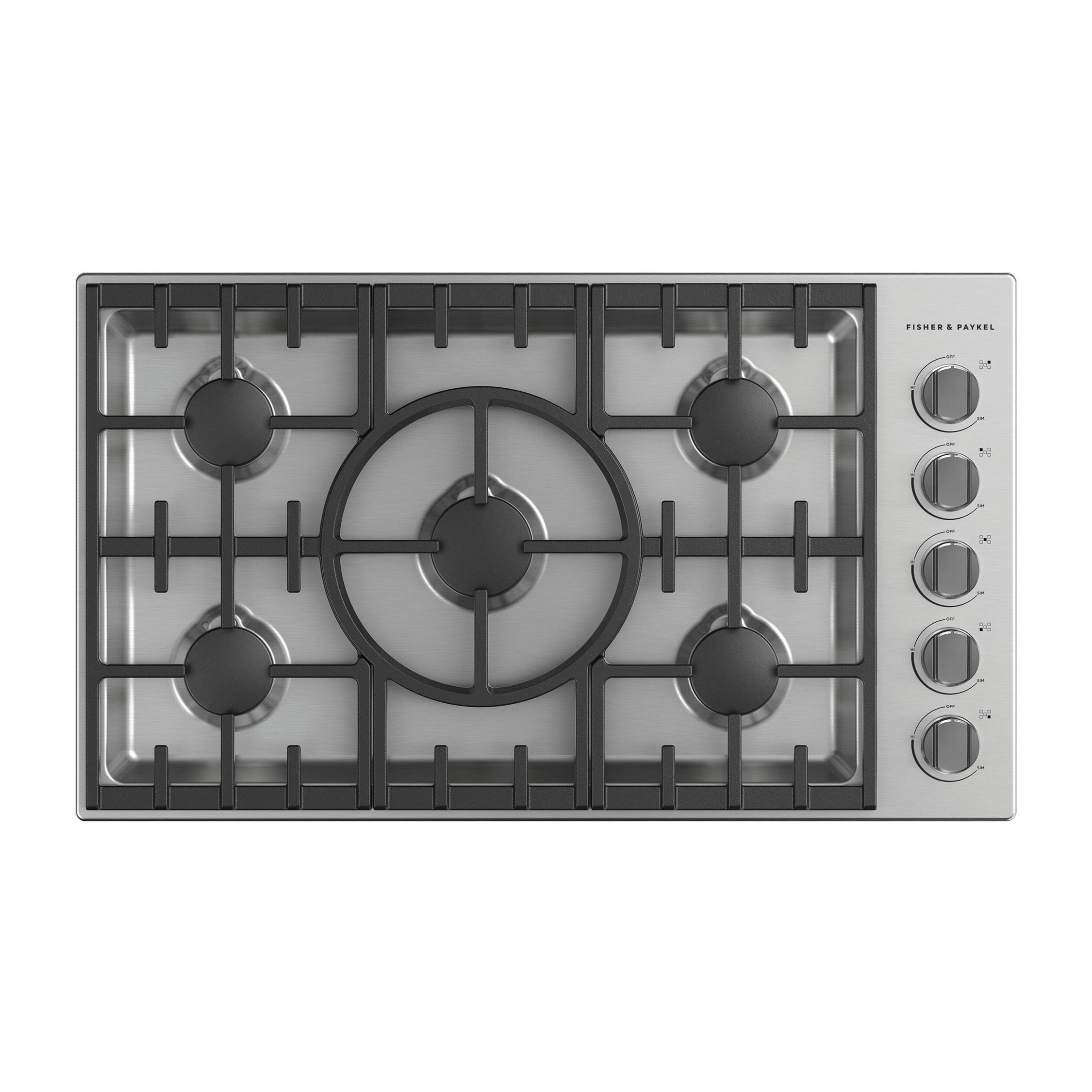 Fisher & Paykel - Estufa tope gas de 36" con 5 quemadores Dual Flow Burnersâ„¢ image 0