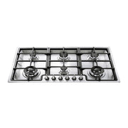 SMEG - Estufa tope de Gas Acero de 6 quemadores en Acero Inoxidable image 0