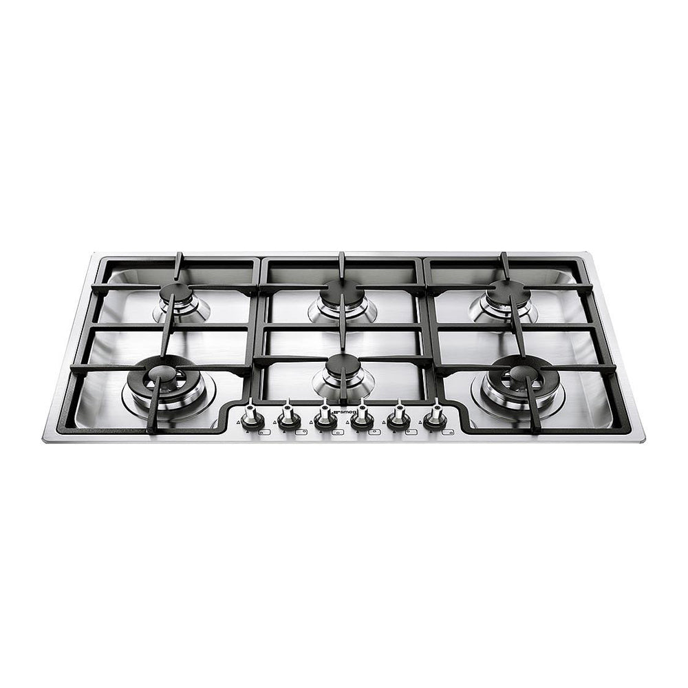 SMEG - Estufa tope de Gas Acero de 6 quemadores en Acero Inoxidable image 0