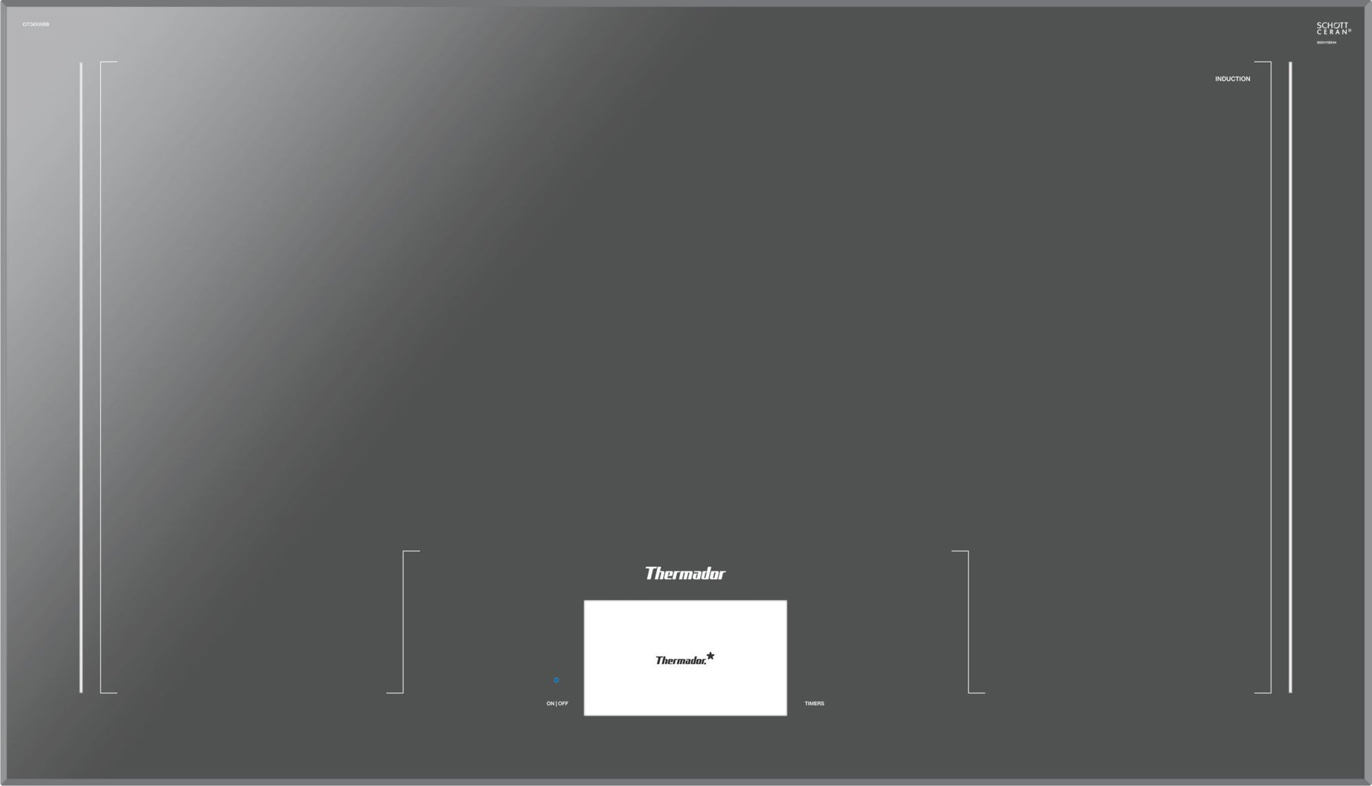 Thermador - Estufa de inducción Freedom® 36'' Gris oscuro, montaje en superficie sin marco image 0